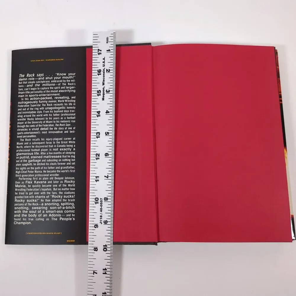 The Rock Says... by Dwayne Johnson 1st Edition Hardcover w/ DJ 2000 Joe Layden